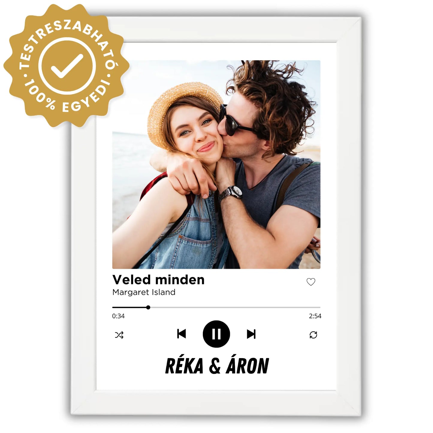 Spotify stílúsú egyedi fotós plakát - A közös dalunk