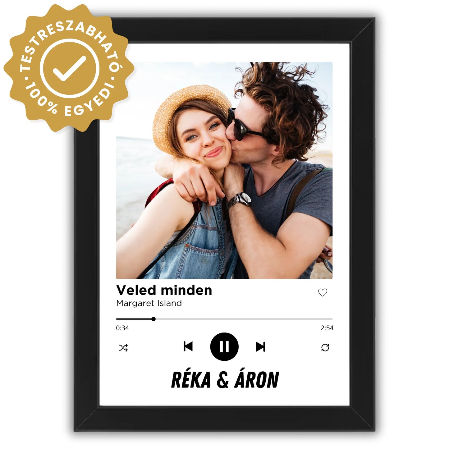 Spotify stílúsú egyedi fotós plakát - A közös dalunk